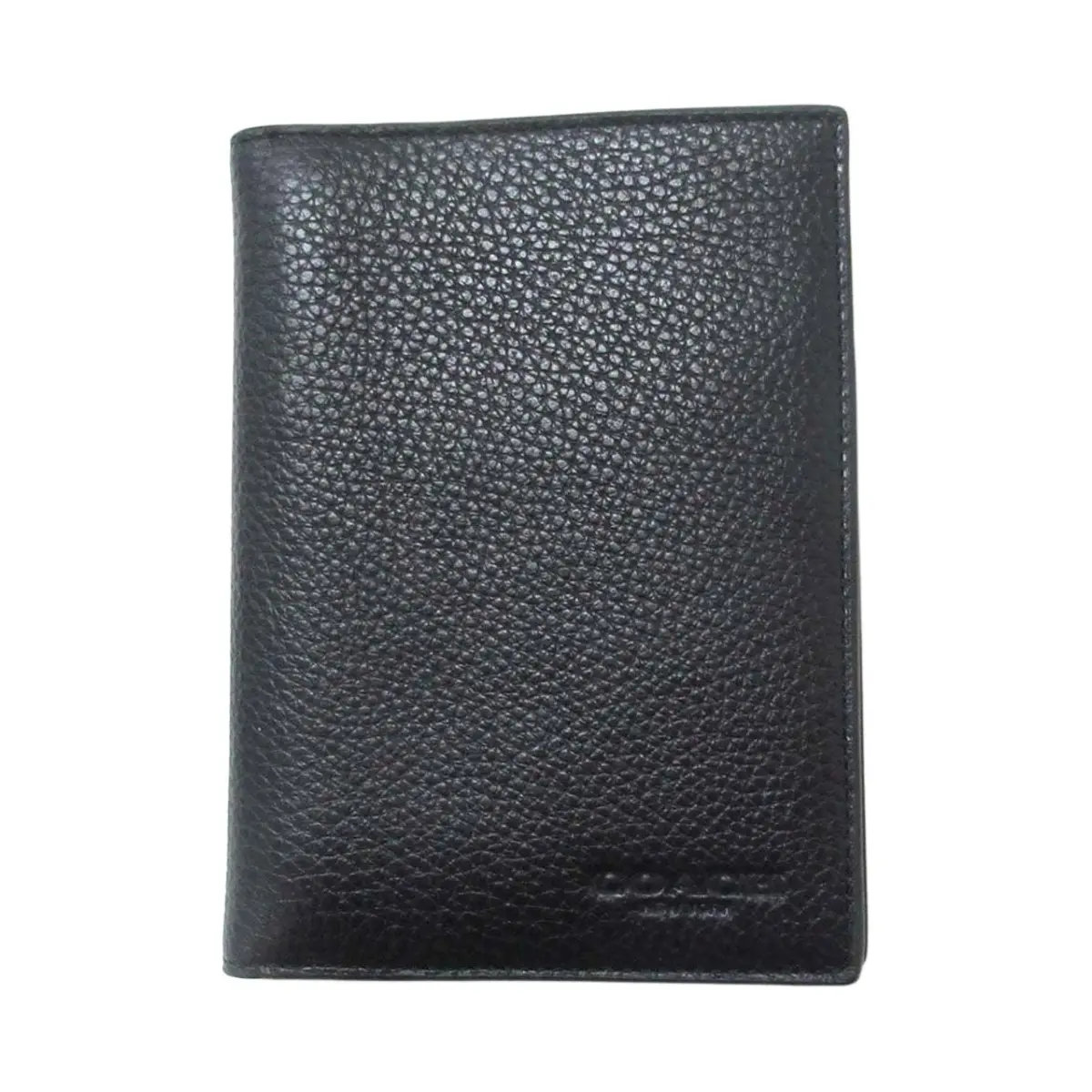 COACH Leather Card Holder Regular Men's Black