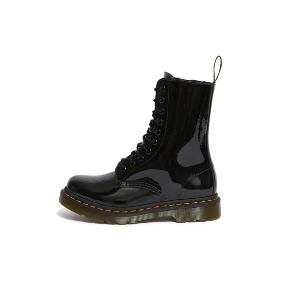 Dr.Martens 1490 Patent Lamper Boots Black Women's