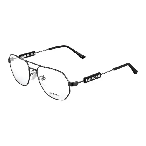 Balenciaga Sporty Style Alloy Aviator Prescription Glasses Unisex Gray