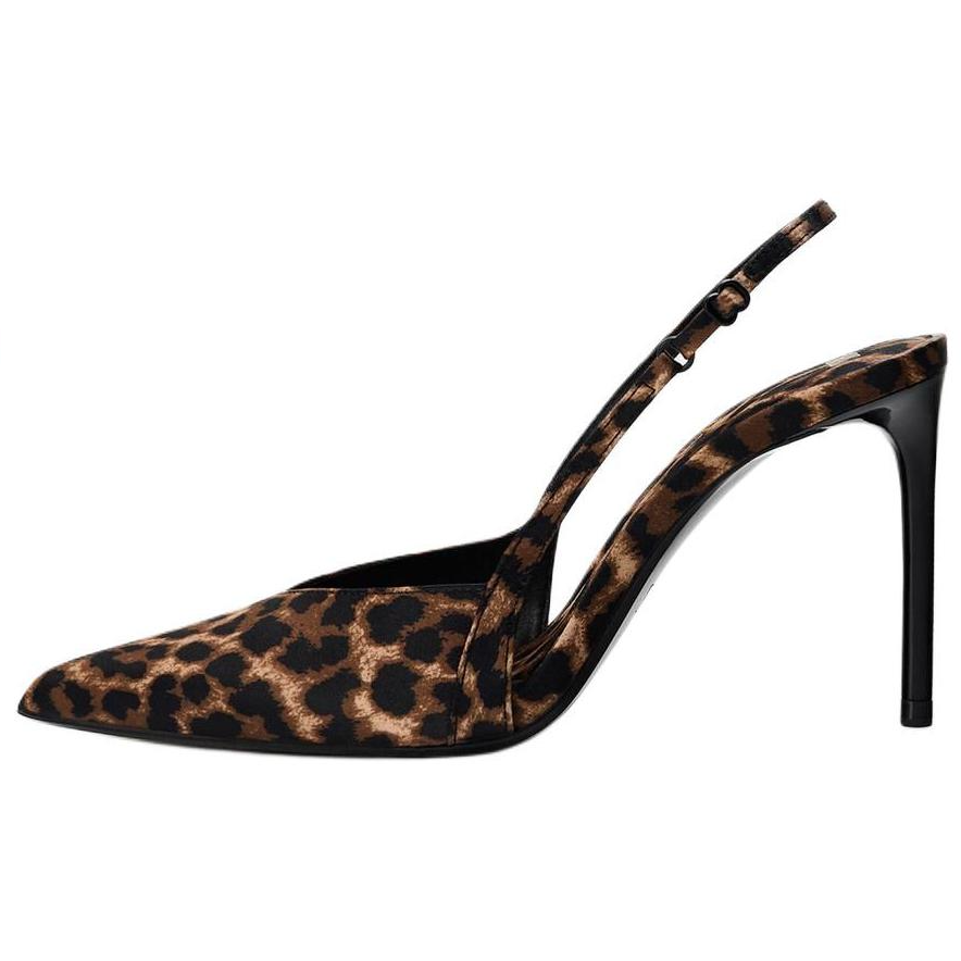 ZARA Полиэстер (полиэфирное волокно) прогрессивный Элегантный и деликатный на высоком каблуке Обувь 10 см женский леопардовый принт
