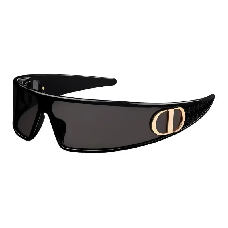DIOR Irregular Shape Sunglasses Women's Black