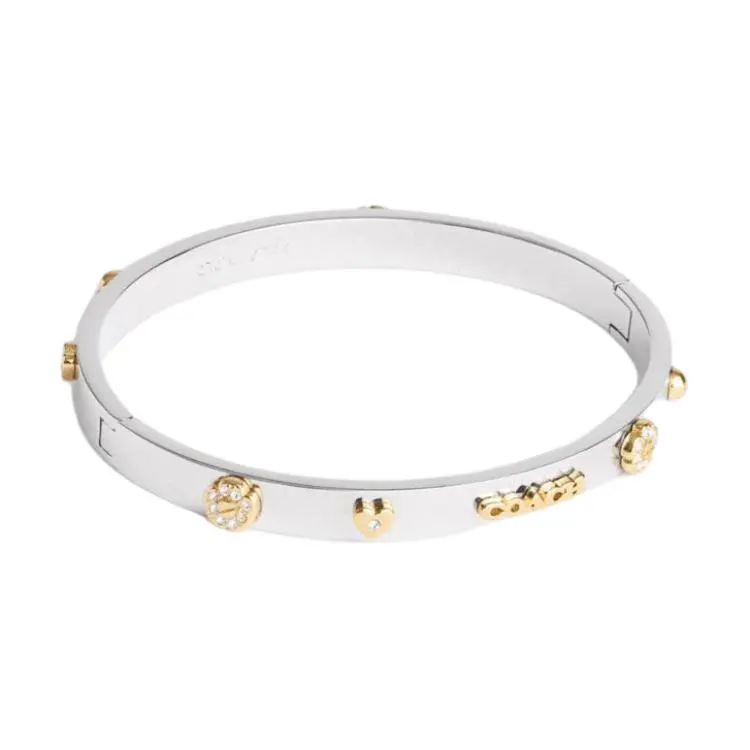 COACH Copper, Faux Crystal Bangles Unisex Silver