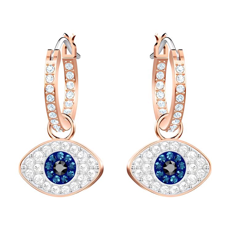 Женские серьги Swarovski Symbolic Evil Eye (розовое золото)