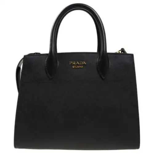 PRADA Calfskin Portable Crossbody Bag, Shoulder Bag Women's Black