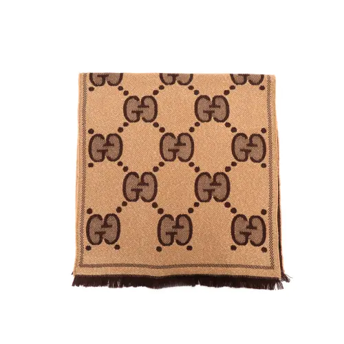 GUCCI GG Wool Knit Scarves Unisex