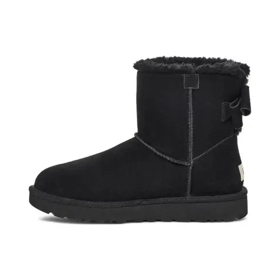 UGG Mini Bailey Suede Bow 'Black' Women's
