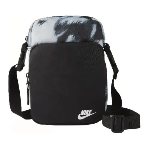 Nike Heritage Print Polyester Shoulder Bag, Crossbody Bag Regular Unisex Black Multicolor