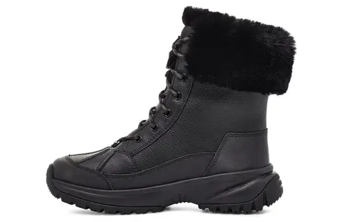 UGG Yose Fluff Snow Boots Black Women's