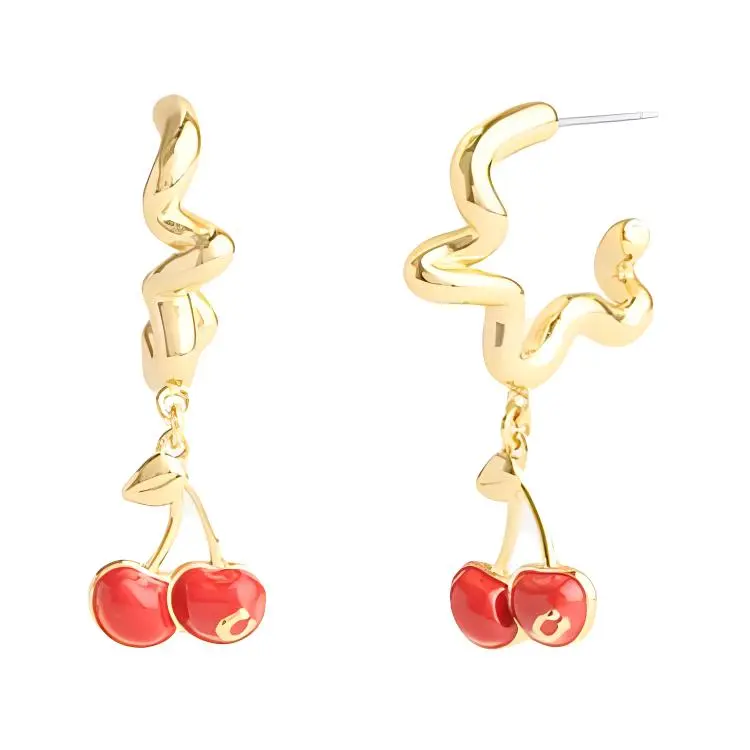 COACH Metal Earrings Women's Gold
