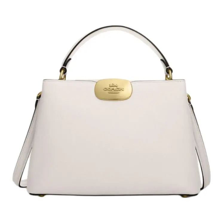COACH Eliza Carryall Cow Leather One Shoulder Handbag Medium Women's Chalk White