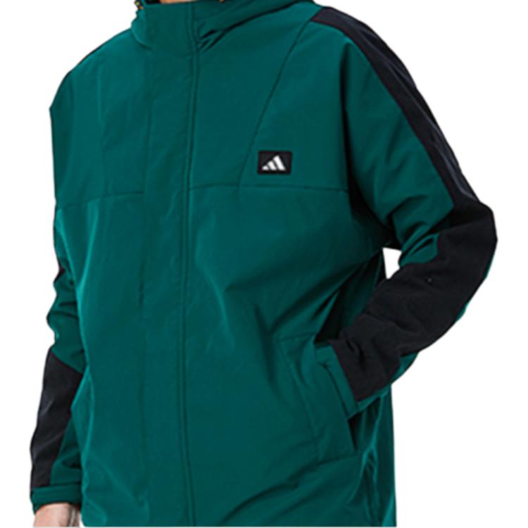 Мужская куртка adidas к (зеленая) — фото 4