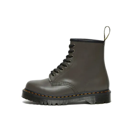 Dr.Martens 1460 Bex Smooth Leather Platform Boots 'Khaki Grey' Women's