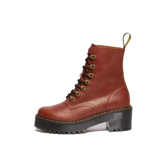 Dr.Martens Leona Martin Boots Women's Brown Red