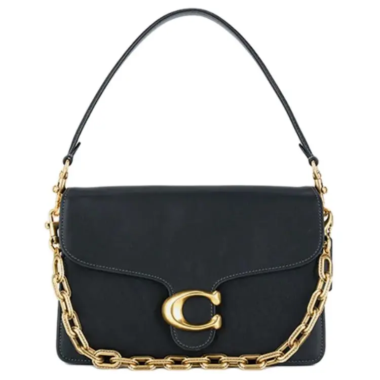 COACH Tabby 26 Calfskin Leather Shoulder Bag Women's Black