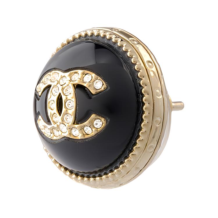 Женские серьги Chanel 22C c (черные) — фото 2