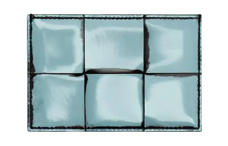 Bottega Veneta CASSETTE Lambskin Card Holder Men's Light Blue & Black