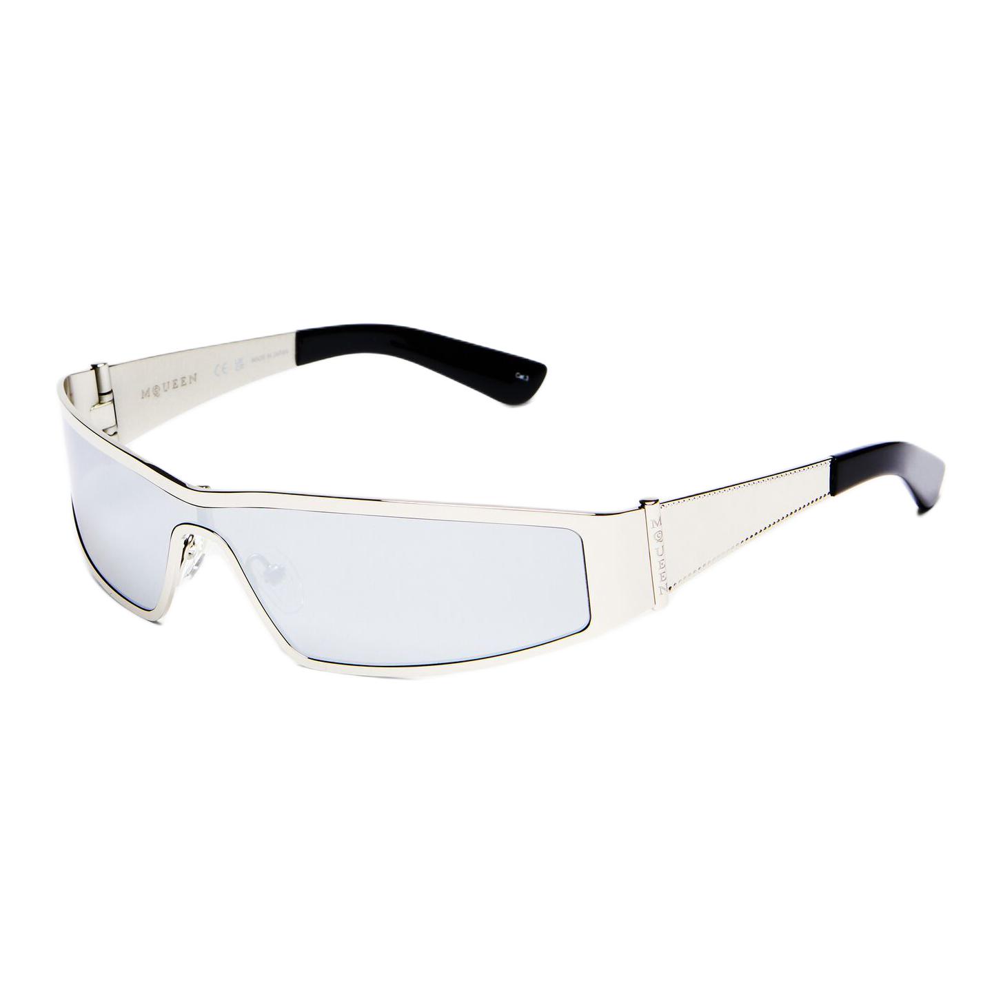 Солнцезащитные очки Alexander McQueen Irregular Frame (белые)