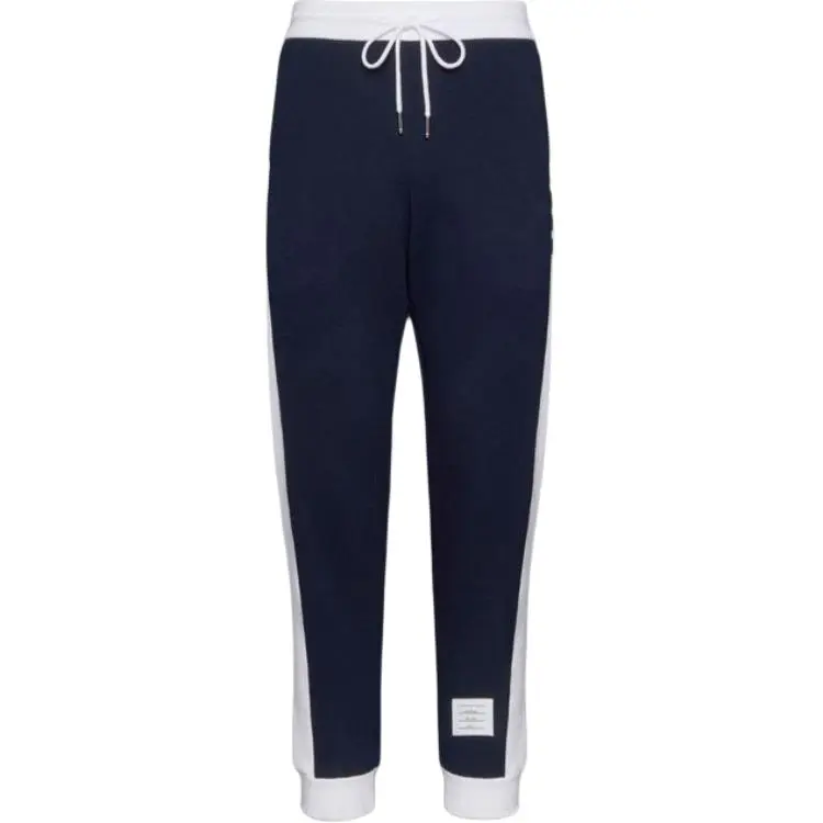 THOM BROWNE Mid Rise Jersey Track Trousers