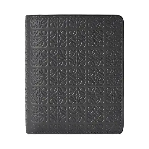 LOEWE Embossed Silk Calfskin Wallet Women's Black