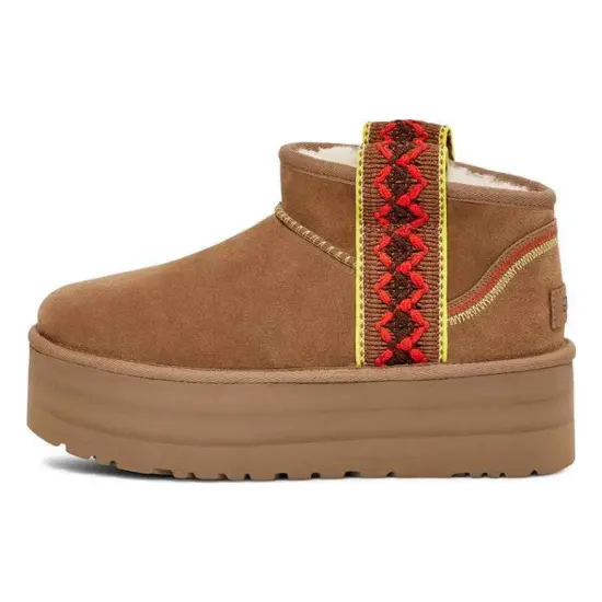 UGG Classic Ultra Mini Braid Boot Chestnut Women's