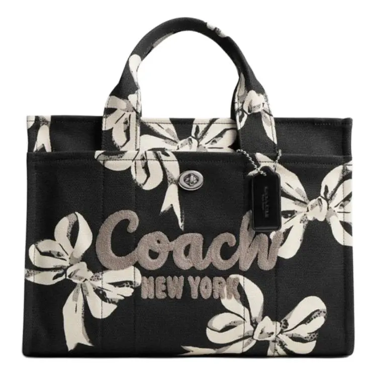COACH Fabric Tote Bag, Shopping Bag, Crossbody Bag, Handbag Large Women's Black