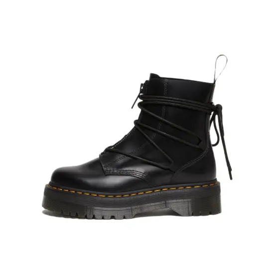 Dr.Martens Jarrick Ii Laced Leather Platform Boot Black Smooth Paris Women's