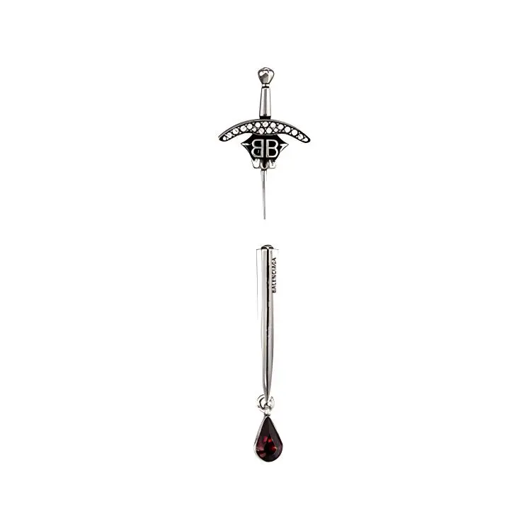 Balenciaga Glass Brass Earrings Men's