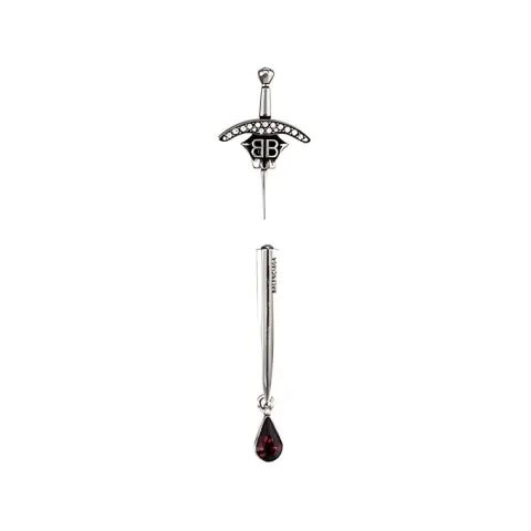 Balenciaga Glass Brass Earrings Men's