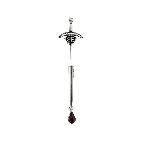 Balenciaga Glass Brass Earrings Men's