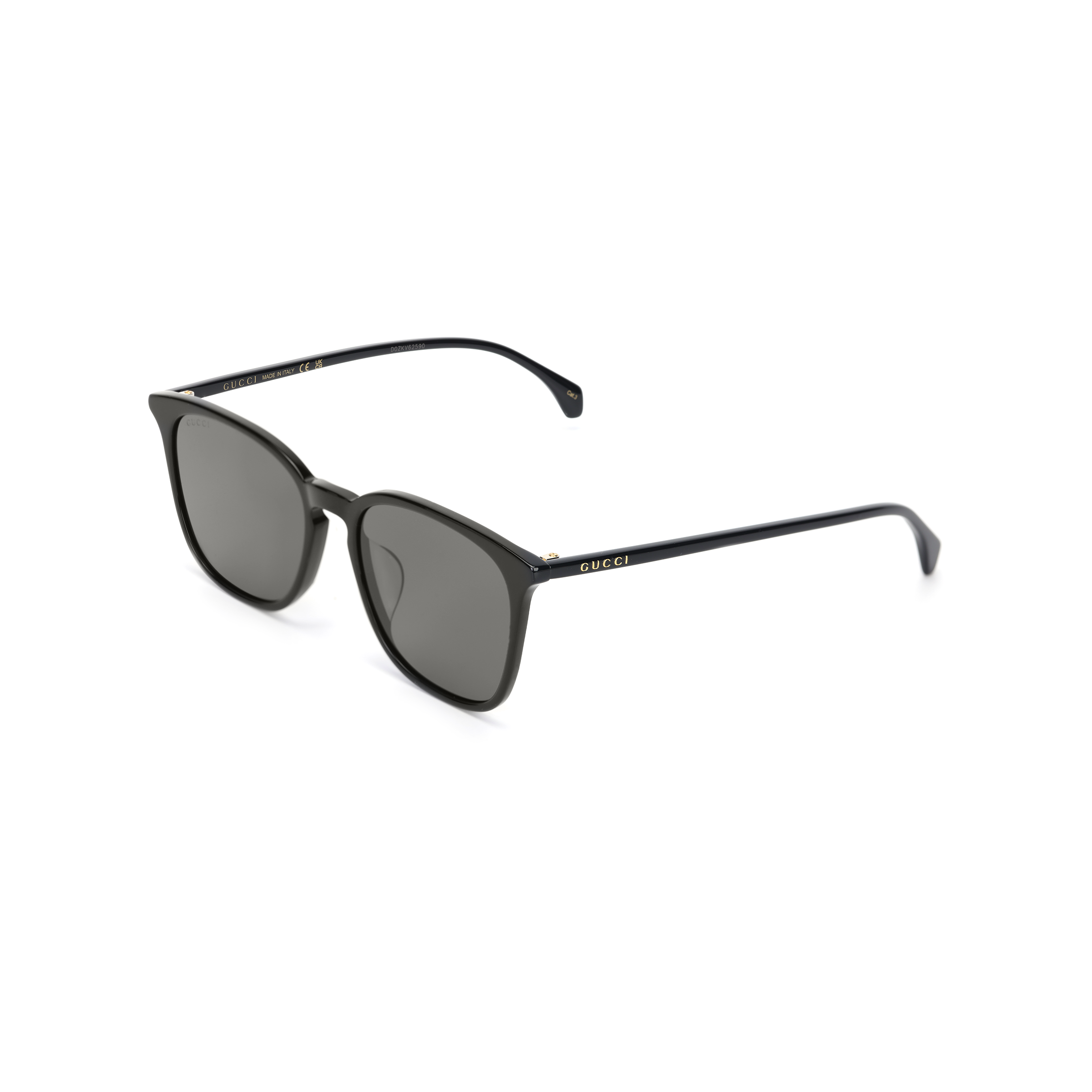 GUCCI Lightweight Acetate Square Sunglasses Men's Black