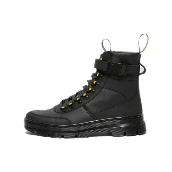 Dr.Martens Combs Tech Coated Canvas Casual Boots 'Black Yellow'