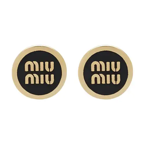 Miu Miu Orecchini a bottone con logo