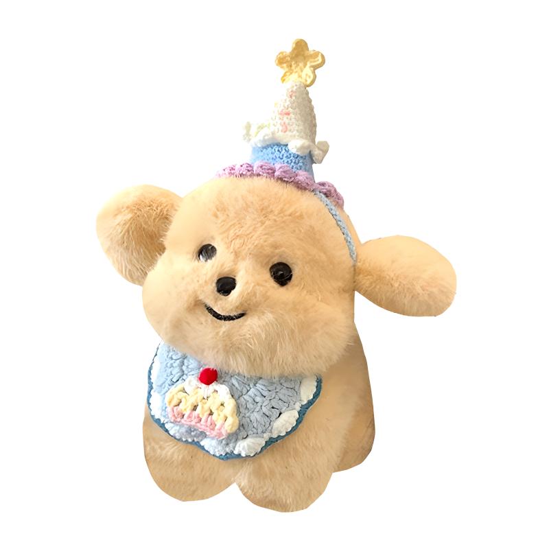 Tak bebe Tak bebe Cute pet cute little golden retriever dog with bib companion companion doll plush doll 20cm/30cm/40cm high