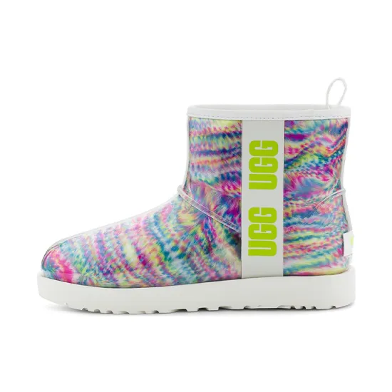 UGG Classic Clear Mini Pixelate Boot White Women's