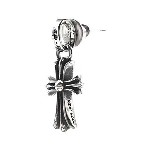 Chrome Hearts Metal Stud Earrings Unisex Silver