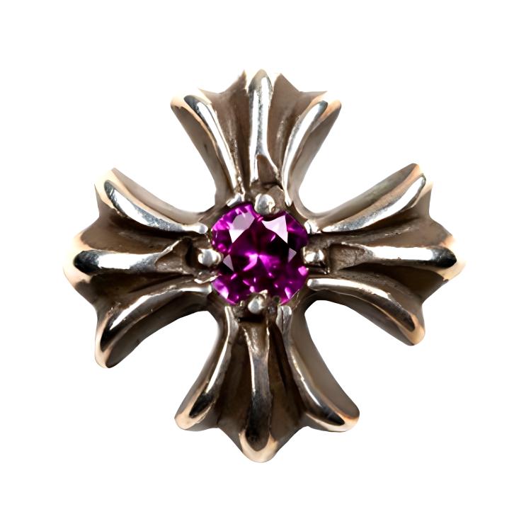 Chrome Hearts 925 Sterling Silver Stud Earrings Women's Silver