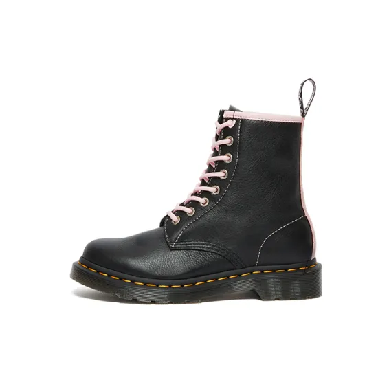 Dr.Martens 1460 Contrast Leather Lace Up Boots 'Black Pink' Women's