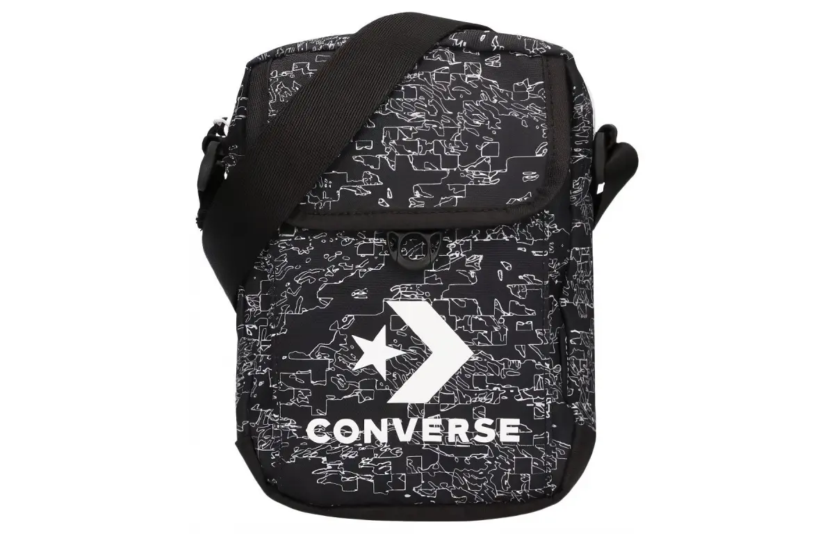 Converse Polyester Shoulder Bag, Crossbody Bag Regular Unisex Black