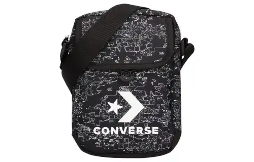 Converse Polyester Shoulder Bag, Crossbody Bag Regular Unisex Black