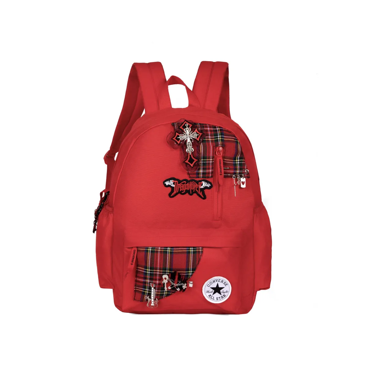 Converse Polyester Backpack Medium Unisex Carmine/Rouge Red Black