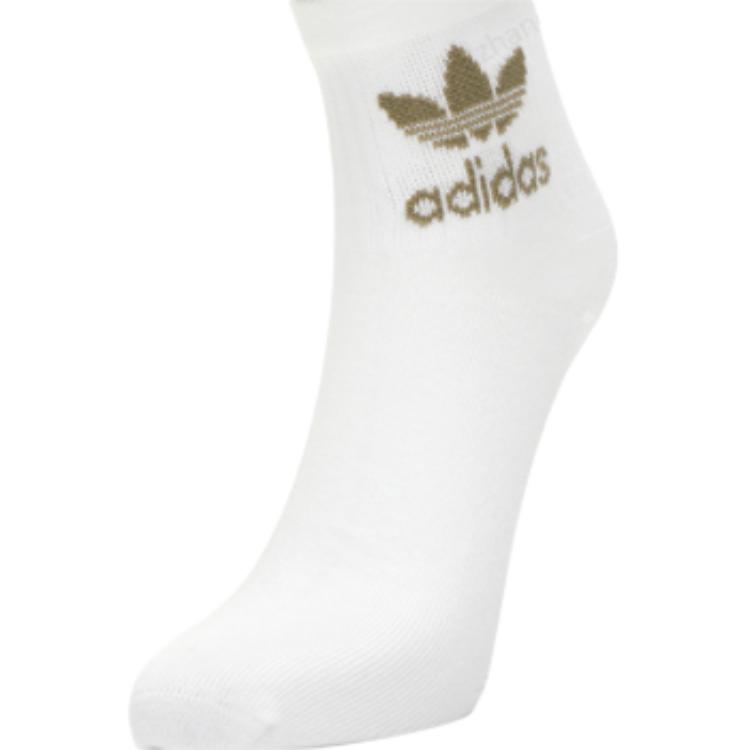 Adidas Originals Crew Socks All Unisex White/Dark Orange/Green Couple’s