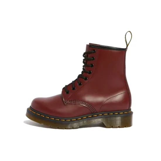 Dr.Martens 1460 Smooth Leather Lace Up Boots Dark Red Women's