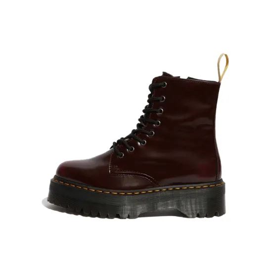 Dr.Martens Vegan Jadon Ii Martin Boots Couple Style Brown Red