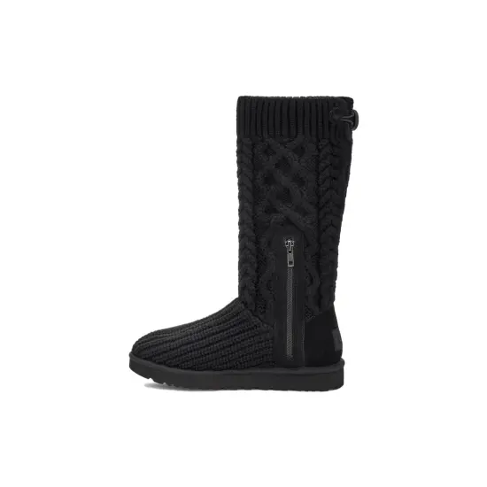 UGG Classic Cardi Cabled Knit Boot Black Women's