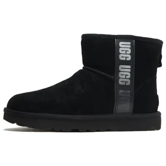 UGG Classic Mini Ii Boot Side Logo Black Women's