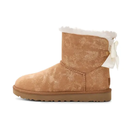 UGG Mini Bailey Bow Glimmer Chestnut Women's