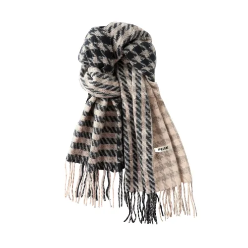 PEAK Polyester Knit Scarves Unisex Black