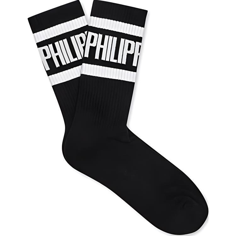 PHILIPP PLEIN FW22 Crew Socks Unisex 1 Pack Black