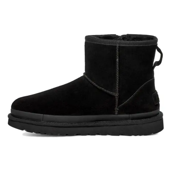 UGG Classic Mini Zipper Tape Logo Boot 'Black' Women's