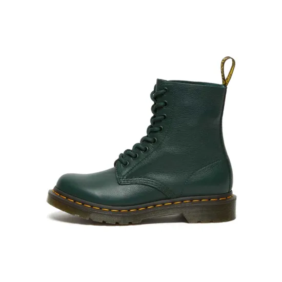 Dr.Martens 1460 Pascal Virginia Waterproof Wear-resistant Mid Tops Martin Boots Green Women's